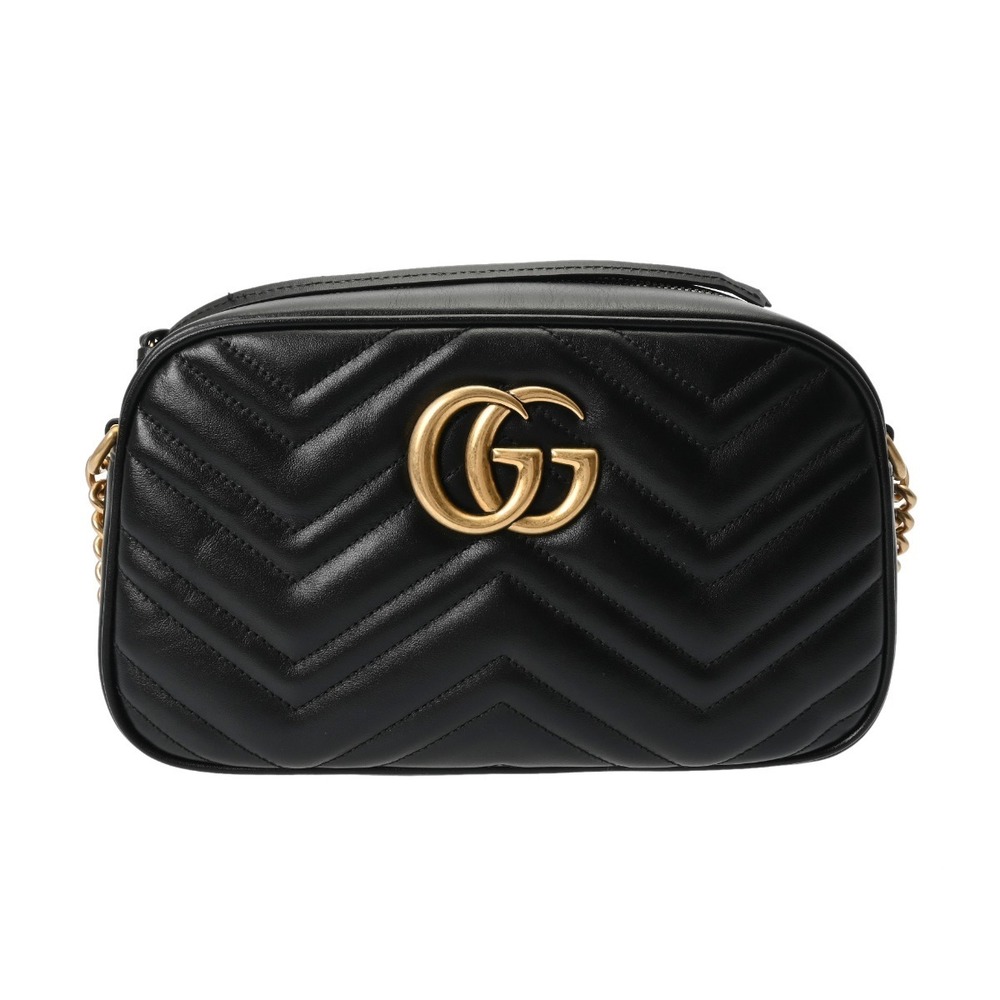 Gucci GG Marmont Camera Bag Black Leather Shoulder